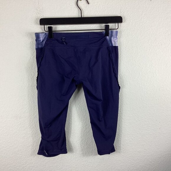 Lululemon Fast & Free Crop Leggings Size 8 Navy - Picture 9 of 12